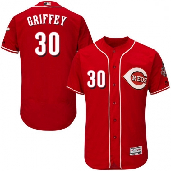 Mens Majestic Cincinnati Reds 30 Ken Griffey Red Alternate Flex Base Authentic Collection MLB Jersey Mens Majestic Cincinnati Reds 30 Ken Griffey Red Alternate Flex Base Authentic Collection MLB Jersey