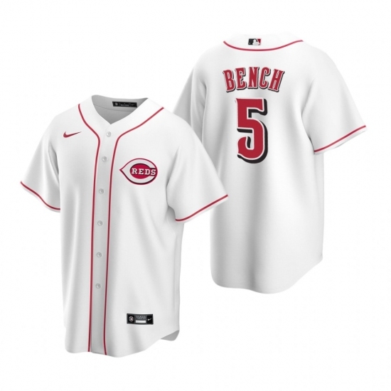 Mens Nike Cincinnati Reds 5 Johnny Bench White Home Stitched Baseball Jerse Mens Nike Cincinnati Reds 5 Johnny Bench White Home Stitched Baseball Jerse