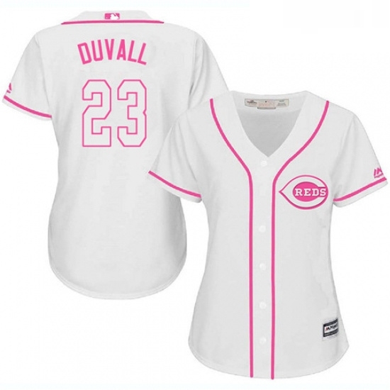 Womens Majestic Cincinnati Reds 23 Adam Duvall Authentic White Fashion Cool Base MLB Jersey Womens Majestic Cincinnati Reds 23 Adam Duvall Authentic White Fashion Cool Base MLB Jersey