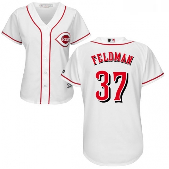 Womens Majestic Cincinnati Reds 37 Scott Feldman Authentic White MLB Jersey Womens Majestic Cincinnati Reds 37 Scott Feldman Authentic White MLB Jersey