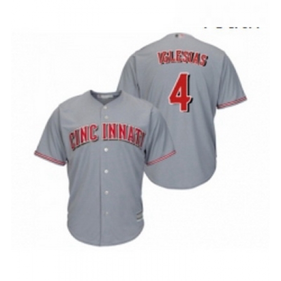 Youth Cincinnati Reds 4 Jose Iglesias Replica Grey Road Cool Base Baseball Jersey Youth Cincinnati Reds 4 Jose Iglesias Replica Grey Road Cool Base Baseball Jersey