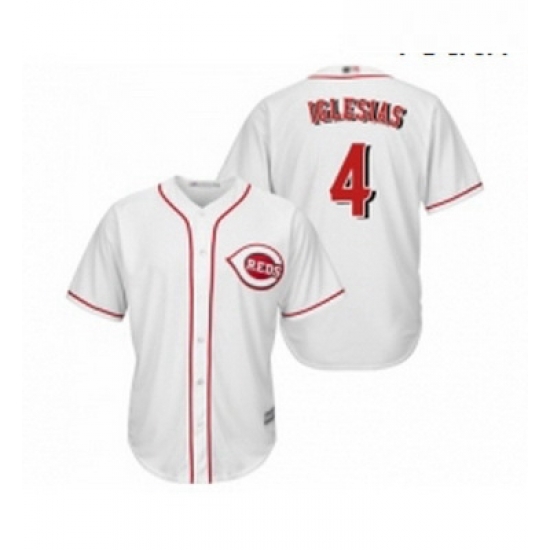 Youth Cincinnati Reds 4 Jose Iglesias Replica White Home Cool Base Baseball Jersey Youth Cincinnati Reds 4 Jose Iglesias Replica White Home Cool Base Baseball Jersey