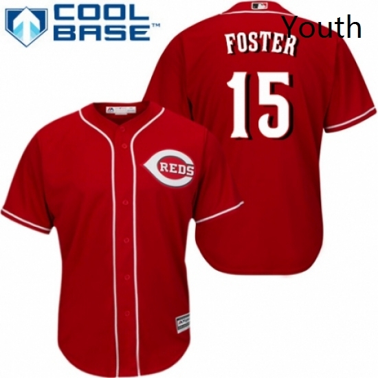 Youth Majestic Cincinnati Reds 15 George Foster Replica Red Alternate Cool Base MLB Jersey Youth Majestic Cincinnati Reds 15 George Foster Replica Red Alternate Cool Base MLB Jersey