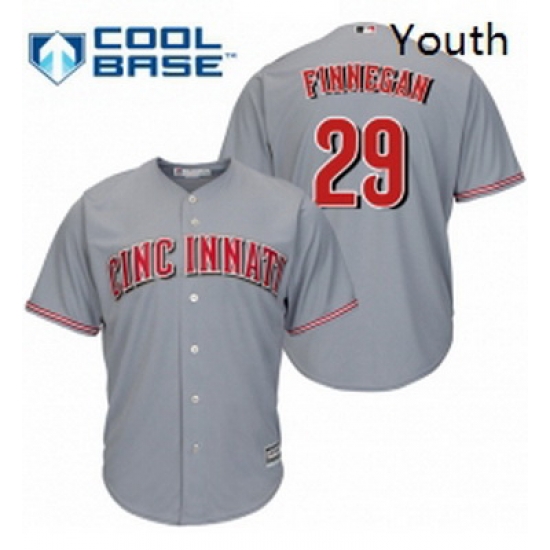Youth Majestic Cincinnati Reds 29 Brandon Finnegan Authentic Grey Road Cool Base MLB Jersey Youth Majestic Cincinnati Reds 29 Brandon Finnegan Authentic Grey Road Cool Base MLB Jersey