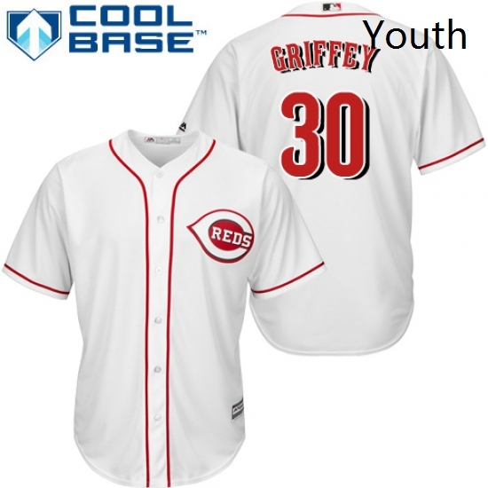 Youth Majestic Cincinnati Reds 30 Ken Griffey Authentic White Home Cool Base MLB Jersey Youth Majestic Cincinnati Reds 30 Ken Griffey Authentic White Home Cool Base MLB Jersey