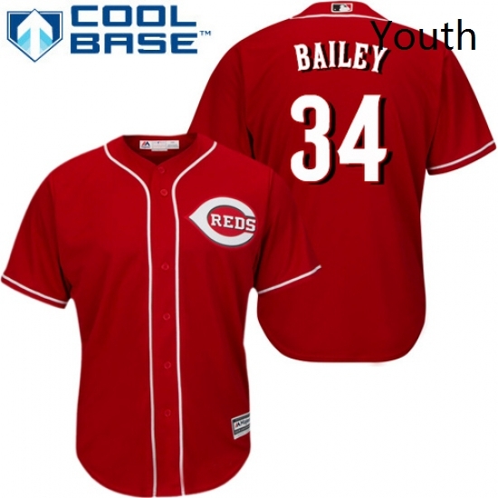 Youth Majestic Cincinnati Reds 34 Homer Bailey Authentic Red Alternate Cool Base MLB Jersey Youth Majestic Cincinnati Reds 34 Homer Bailey Authentic Red Alternate Cool Base MLB Jersey