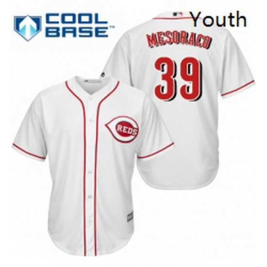 Youth Majestic Cincinnati Reds 39 Devin Mesoraco Authentic White Home Cool Base MLB Jersey Youth Majestic Cincinnati Reds 39 Devin Mesoraco Authentic White Home Cool Base MLB Jersey