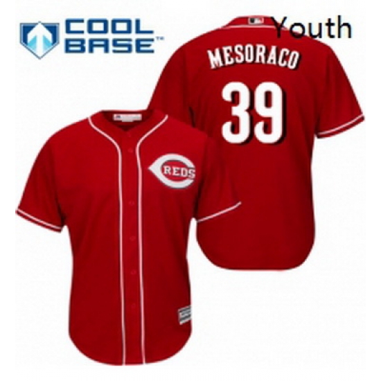 Youth Majestic Cincinnati Reds 39 Devin Mesoraco Replica Red Alternate Cool Base MLB Jersey Youth Majestic Cincinnati Reds 39 Devin Mesoraco Replica Red Alternate Cool Base MLB Jersey