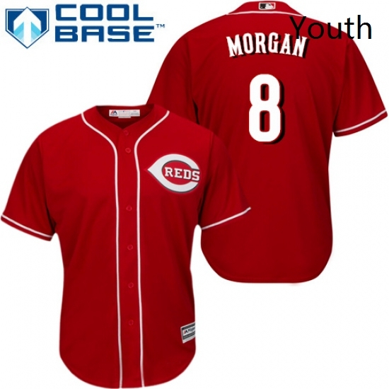 Youth Majestic Cincinnati Reds 8 Joe Morgan Authentic Red Alternate Cool Base MLB Jersey Youth Majestic Cincinnati Reds 8 Joe Morgan Authentic Red Alternate Cool Base MLB Jersey