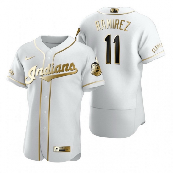 Cleveland Indians 11 Jose Ramirez White Nike Mens Authentic Golden Edition MLB Jersey Cleveland Indians 11 Jose Ramirez White Nike Mens Authentic Golden Edition MLB Jersey