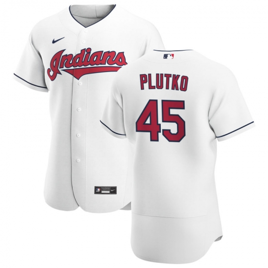 Men Cleveland Indians 45 Adam Plutko Men Nike White Home 2020 Flex Base Team MLB Jersey Men Cleveland Indians 45 Adam Plutko Men Nike White Home 2020 Flex Base Team MLB Jersey
