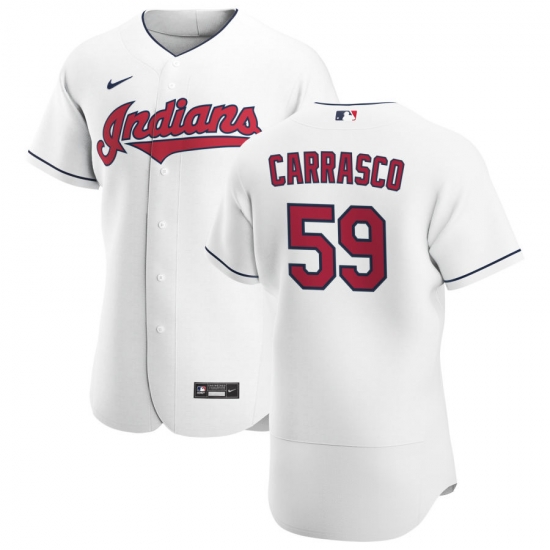 Men Cleveland Indians 59 Carlos Carrasco Men Nike White Home 2020 Flex Base Team MLB Jersey Men Cleveland Indians 59 Carlos Carrasco Men Nike White Home 2020 Flex Base Team MLB Jersey