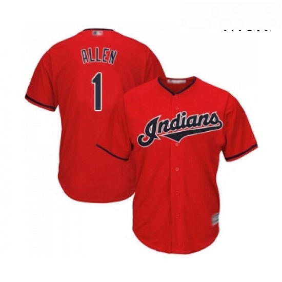 Mens Cleveland Indians 1 Greg Allen Replica Scarlet Alternate 2 Cool Base Baseball Jersey Mens Cleveland Indians 1 Greg Allen Replica Scarlet Alternate 2 Cool Base Baseball Jersey