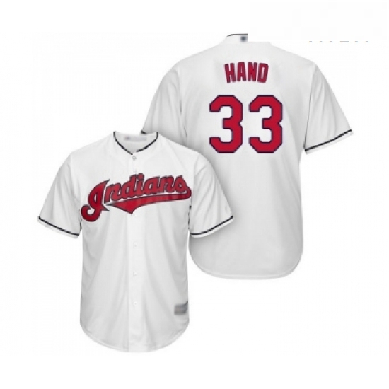 Mens Cleveland Indians 33 Brad Hand Replica White Home Cool Base Baseball Jersey Mens Cleveland Indians 33 Brad Hand Replica White Home Cool Base Baseball Jersey