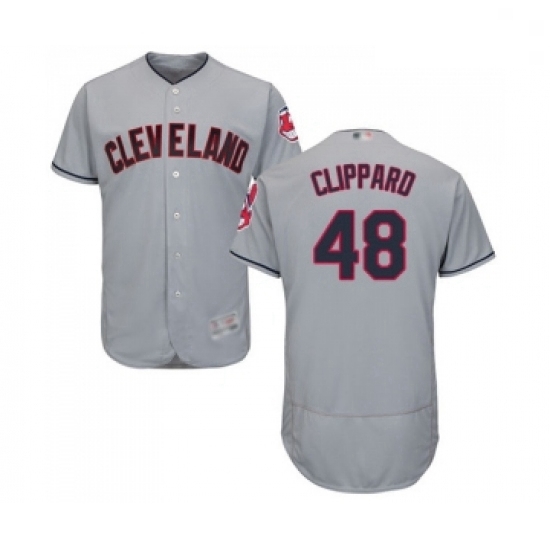 Mens Cleveland Indians 48 Tyler Clippard Grey Road Flex Base Authentic Collection Baseball Jersey Mens Cleveland Indians 48 Tyler Clippard Grey Road Flex Base Authentic Collection Baseball Jersey