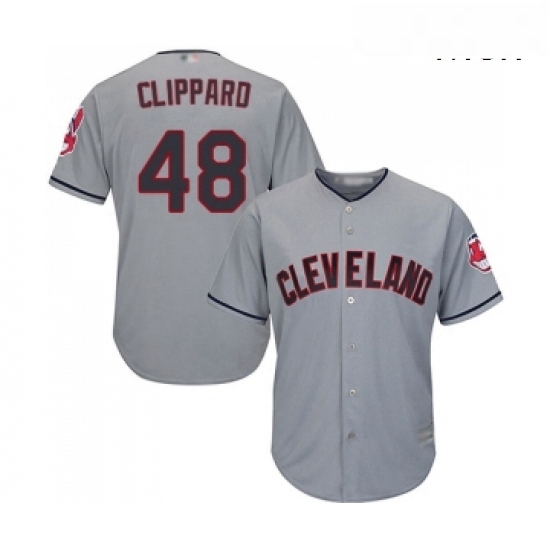 Mens Cleveland Indians 48 Tyler Clippard Replica Grey Road Cool Base Baseball Jersey Mens Cleveland Indians 48 Tyler Clippard Replica Grey Road Cool Base Baseball Jersey