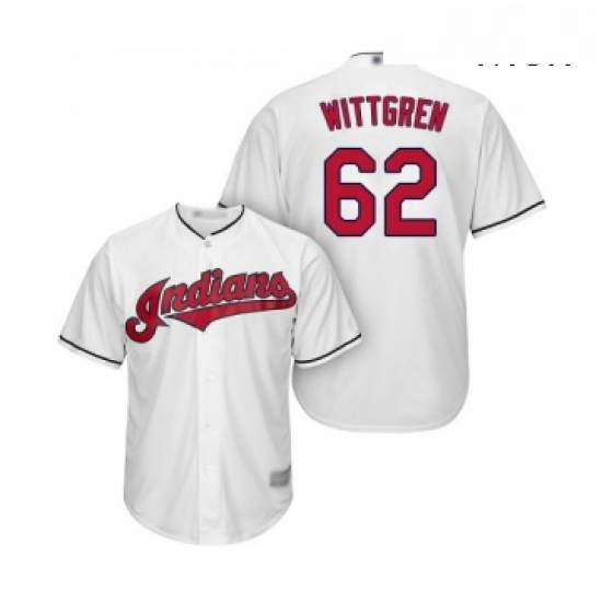 Mens Cleveland Indians 62 Nick Wittgren Replica White Home Cool Base Baseball Jersey Mens Cleveland Indians 62 Nick Wittgren Replica White Home Cool Base Baseball Jersey