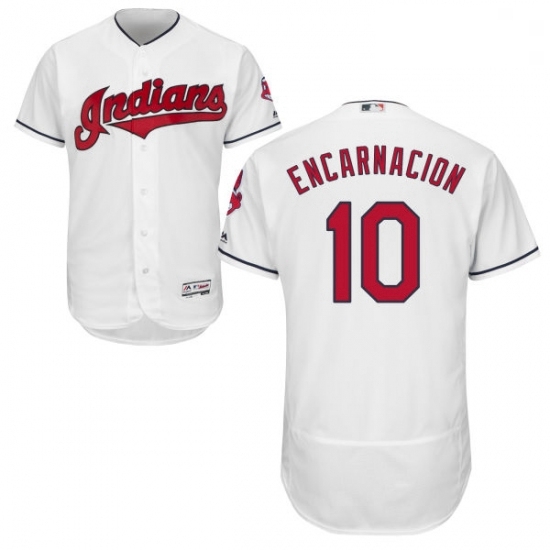 Mens Majestic Cleveland Indians 10 Edwin Encarnacion White Flexbase Authentic Collection MLB Jersey Mens Majestic Cleveland Indians 10 Edwin Encarnacion White Flexbase Authentic Collection MLB Jersey