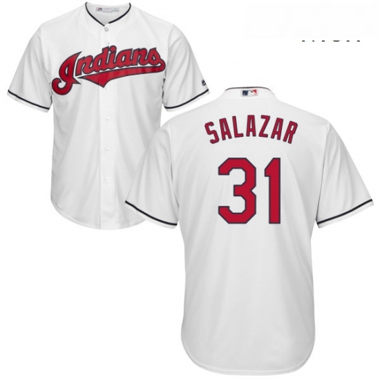 Mens Majestic Cleveland Indians 31 Danny Salazar Replica White Home Cool Base MLB Jersey Mens Majestic Cleveland Indians 31 Danny Salazar Replica White Home Cool Base MLB Jersey