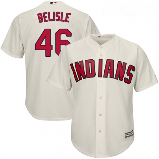 Mens Majestic Cleveland Indians 46 Matt Belisle Replica Cream Alternate 2 Cool Base MLB Jersey Mens Majestic Cleveland Indians 46 Matt Belisle Replica Cream Alternate 2 Cool Base MLB Jersey