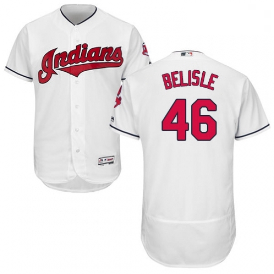 Mens Majestic Cleveland Indians 46 Matt Belisle White Home Flex Base Authentic Collection MLB Jersey Mens Majestic Cleveland Indians 46 Matt Belisle White Home Flex Base Authentic Collection MLB Jersey
