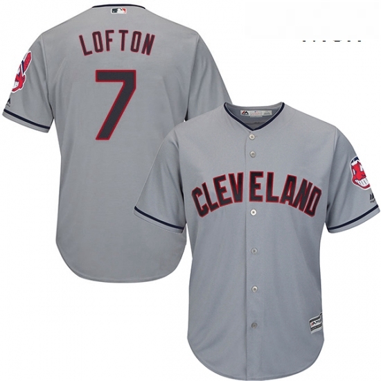 Mens Majestic Cleveland Indians 7 Kenny Lofton Replica Grey Road Cool Base MLB Jersey Mens Majestic Cleveland Indians 7 Kenny Lofton Replica Grey Road Cool Base MLB Jersey