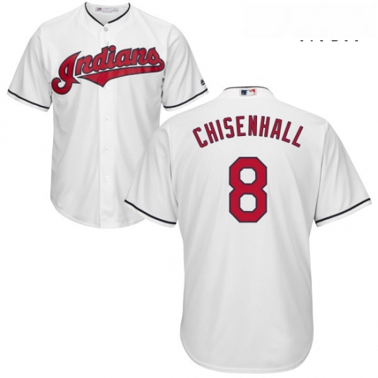 Mens Majestic Cleveland Indians 8 Lonnie Chisenhall Replica White Home Cool Base MLB Jersey Mens Majestic Cleveland Indians 8 Lonnie Chisenhall Replica White Home Cool Base MLB Jersey