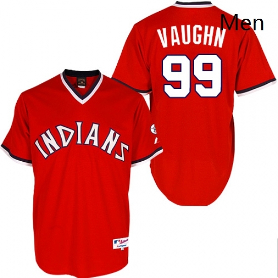 Mens Majestic Cleveland Indians 99 Ricky Vaughn Replica Red 1974 Turn Back The Clock MLB Jersey Mens Majestic Cleveland Indians 99 Ricky Vaughn Replica Red 1974 Turn Back The Clock MLB Jersey