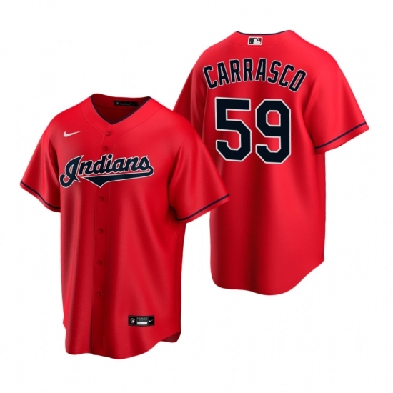 Mens Nike Cleveland Indians 59 Carlos Carrasco Red Alternate Stitched Baseball Jersey Mens Nike Cleveland Indians 59 Carlos Carrasco Red Alternate Stitched Baseball Jersey