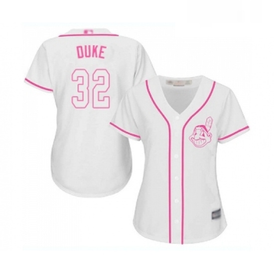 Womens Cleveland Indians 32 Zach Duke Replica White Fashion Cool Base Baseball Jersey Womens Cleveland Indians 32 Zach Duke Replica White Fashion Cool Base Baseball Jersey