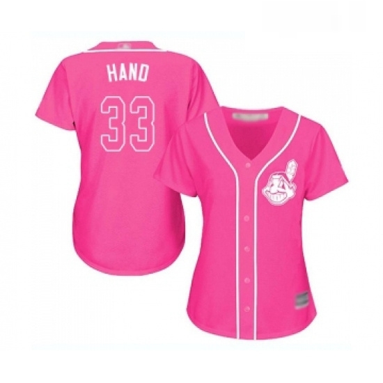Womens Cleveland Indians 33 Brad Hand Replica Pink Fashion Cool Base Baseball Jersey Womens Cleveland Indians 33 Brad Hand Replica Pink Fashion Cool Base Baseball Jersey