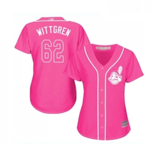 Womens Cleveland Indians 62 Nick Wittgren Replica Pink Fashion Cool Base Baseball Jersey Womens Cleveland Indians 62 Nick Wittgren Replica Pink Fashion Cool Base Baseball Jersey