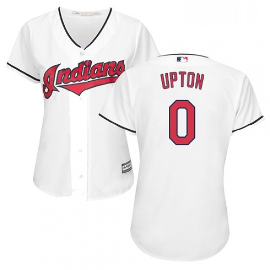 Womens Majestic Cleveland Indians 0 BJ Upton Authentic White Home Cool Base MLB Jersey Womens Majestic Cleveland Indians 0 BJ Upton Authentic White Home Cool Base MLB Jersey