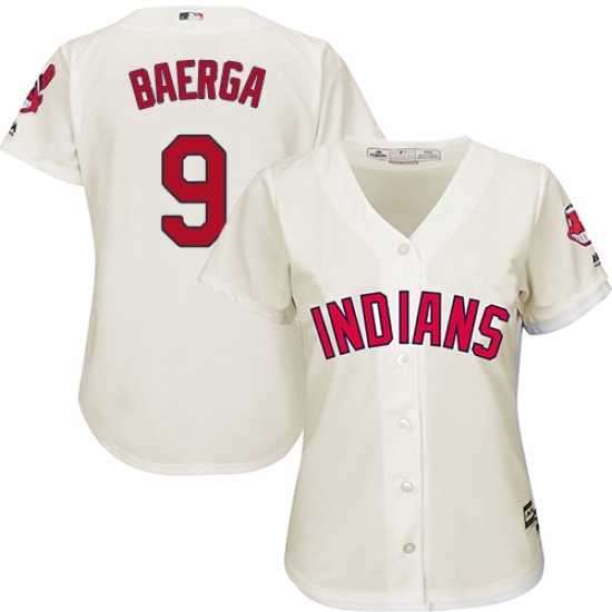 Womens Majestic Cleveland Indians 9 Carlos Baerga Authentic Cream Alternate 2 Cool Base MLB Jersey Womens Majestic Cleveland Indians 9 Carlos Baerga Authentic Cream Alternate 2 Cool Base MLB Jersey