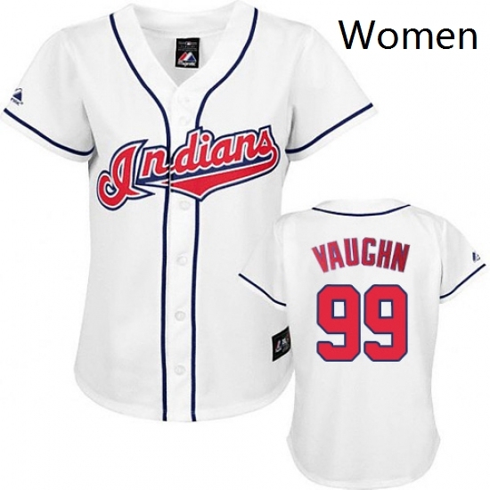 Womens Majestic Cleveland Indians 99 Ricky Vaughn Replica White MLB Jersey Womens Majestic Cleveland Indians 99 Ricky Vaughn Replica White MLB Jersey