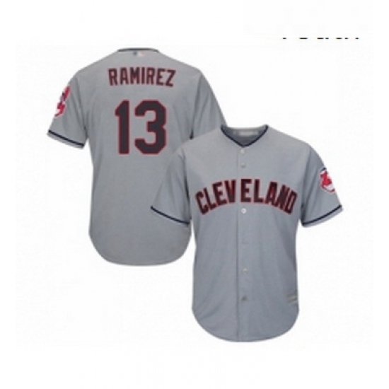 Youth Cleveland Indians 13 Hanley Ramirez Replica Grey Road Cool Base Baseball Jersey Youth Cleveland Indians 13 Hanley Ramirez Replica Grey Road Cool Base Baseball Jersey