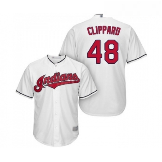 Youth Cleveland Indians 48 Tyler Clippard Replica White Home Cool Base Baseball Jersey Youth Cleveland Indians 48 Tyler Clippard Replica White Home Cool Base Baseball Jersey