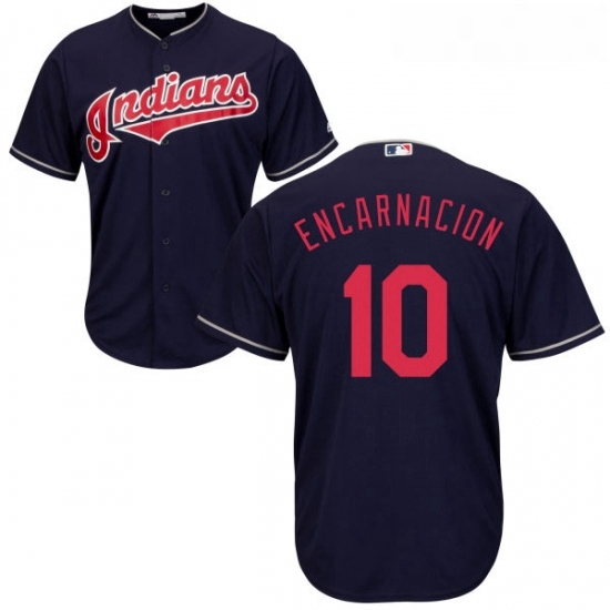 Youth Majestic Cleveland Indians 10 Edwin Encarnacion Replica Navy Blue Alternate 1 Cool Base MLB Jersey Youth Majestic Cleveland Indians 10 Edwin Encarnacion Replica Navy Blue Alternate 1 Cool Base MLB Jersey