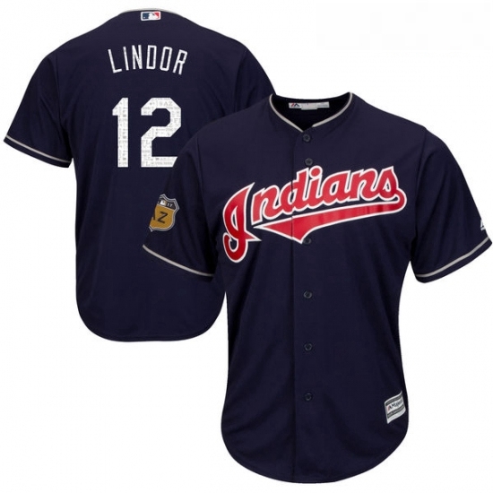 Youth Majestic Cleveland Indians 12 Francisco Lindor Authentic Navy Blue 2017 Spring Training Cool Base MLB Jersey Youth Majestic Cleveland Indians 12 Francisco Lindor Authentic Navy Blue 2017 Spring Training Cool Base MLB Jersey