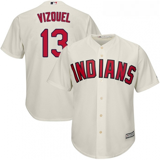 Youth Majestic Cleveland Indians 13 Omar Vizquel Authentic Cream Alternate 2 Cool Base MLB Jersey Youth Majestic Cleveland Indians 13 Omar Vizquel Authentic Cream Alternate 2 Cool Base MLB Jersey