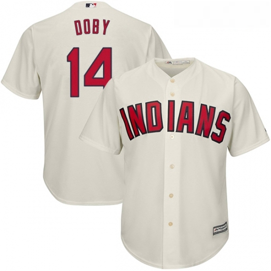 Youth Majestic Cleveland Indians 14 Larry Doby Authentic Cream Alternate 2 Cool Base MLB Jersey Youth Majestic Cleveland Indians 14 Larry Doby Authentic Cream Alternate 2 Cool Base MLB Jersey