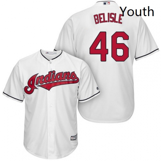 Youth Majestic Cleveland Indians 46 Matt Belisle Replica White Home Cool Base MLB Jersey Youth Majestic Cleveland Indians 46 Matt Belisle Replica White Home Cool Base MLB Jersey