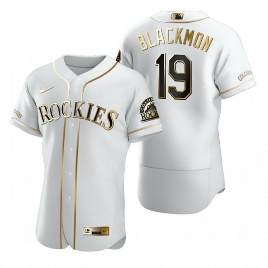 Colorado Rockies 19 Charlie Blackmon White Nike Mens Authentic Golden Edition MLB Jersey Colorado Rockies 19 Charlie Blackmon White Nike Mens Authentic Golden Edition MLB Jersey