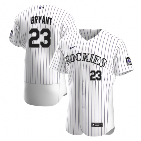 Men Nike Colorado Rockies Kris Bryant #23 White Stitched Baseball Jersey Men Nike Colorado Rockies Kris Bryant #23 White Stitched Baseball Jersey