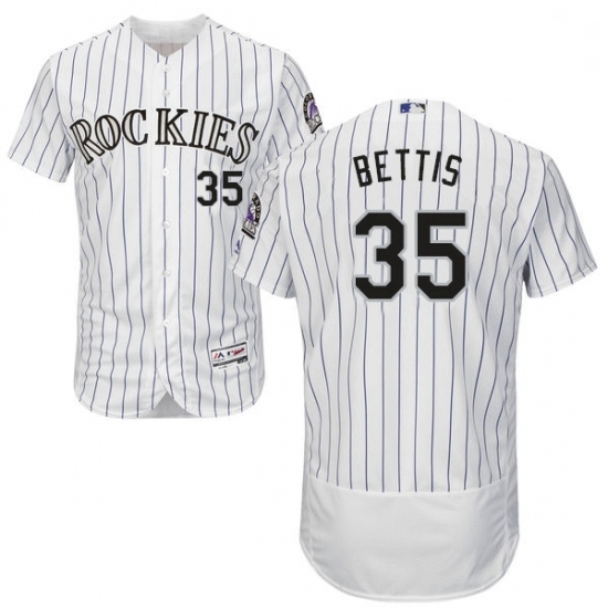 Mens Majestic Colorado Rockies 35 Chad Bettis White Flexbase Authentic Collection MLB Jersey Mens Majestic Colorado Rockies 35 Chad Bettis White Flexbase Authentic Collection MLB Jersey