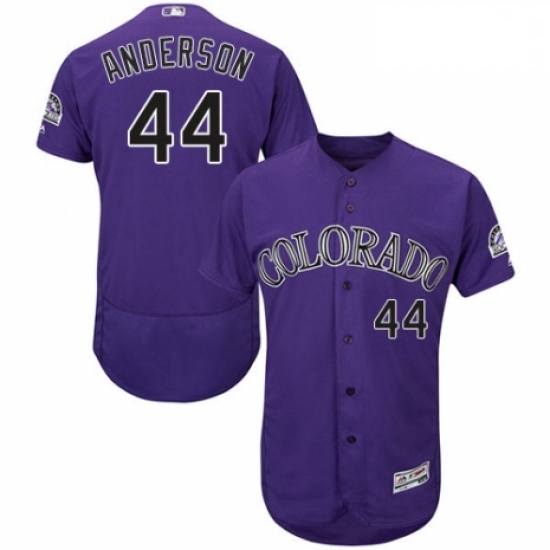 Mens Majestic Colorado Rockies 44 Tyler Anderson Purple Alternate Flex Base Authentic Collection MLB Jersey Mens Majestic Colorado Rockies 44 Tyler Anderson Purple Alternate Flex Base Authentic Collection MLB Jersey