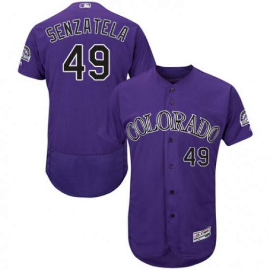 Mens Majestic Colorado Rockies 49 Antonio Senzatela Purple Alternate Flex Base Collection 2018 World Series Jersey Mens Majestic Colorado Rockies 49 Antonio Senzatela Purple Alternate Flex Base Collection 2018 World Series Jersey