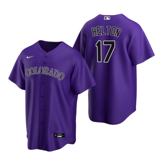 Mens Nike Colorado Rockies 17 Todd Helton Purple Alternate Stitched Baseball Jerse Mens Nike Colorado Rockies 17 Todd Helton Purple Alternate Stitched Baseball Jerse