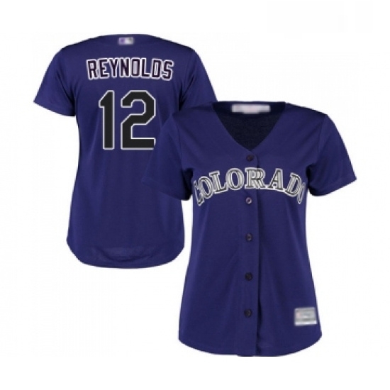 Womens Colorado Rockies 12 Mark Reynolds Replica Purple Alternate 1 Cool Base Baseball Jersey Womens Colorado Rockies 12 Mark Reynolds Replica Purple Alternate 1 Cool Base Baseball Jersey