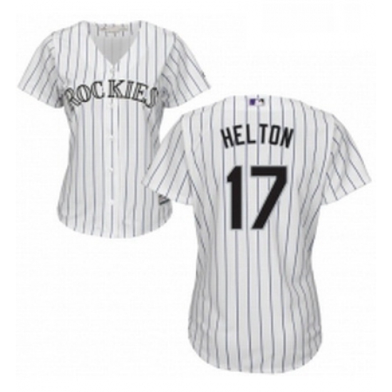 Womens Majestic Colorado Rockies 17 Todd Helton Replica White Home Cool Base MLB Jersey Womens Majestic Colorado Rockies 17 Todd Helton Replica White Home Cool Base MLB Jersey